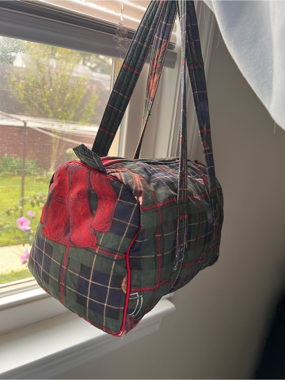 Vintage Ralph Lauren Country Equestrian Pattern Quilted Bag - Picture 5 of 12